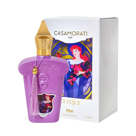 ادکلن  زنانه ویژوآل Pink مدل کازاموراتی لاتوسکا Casamorati La Tosca حجم 100 میلی لیتر طرح مارک