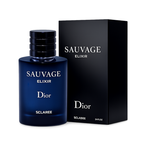 ادوپرفیوم مردانه اسکلاره Sclaree مدل دیور ساواج الکسیر Dior Sauvage Elixir حجم 100 میلی لیتر طرح